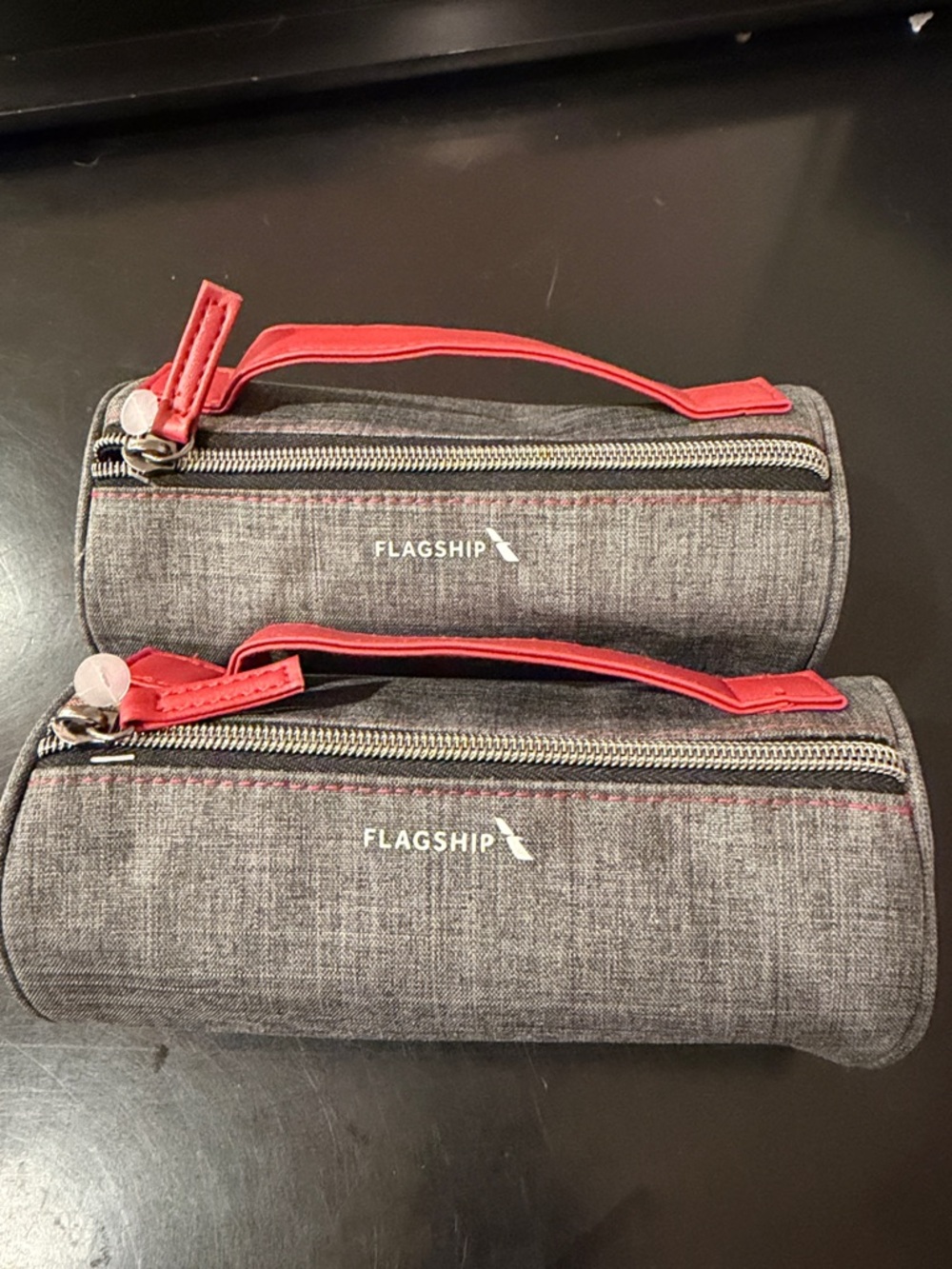 2 Nee Sealed American Airlines Cosmetic Bag with amenities inside